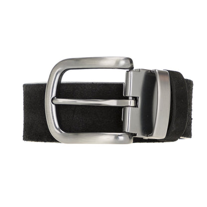 Bayelon Leather Men's Belt #color_ 32" to 52" Waist Adjustable Suede Black