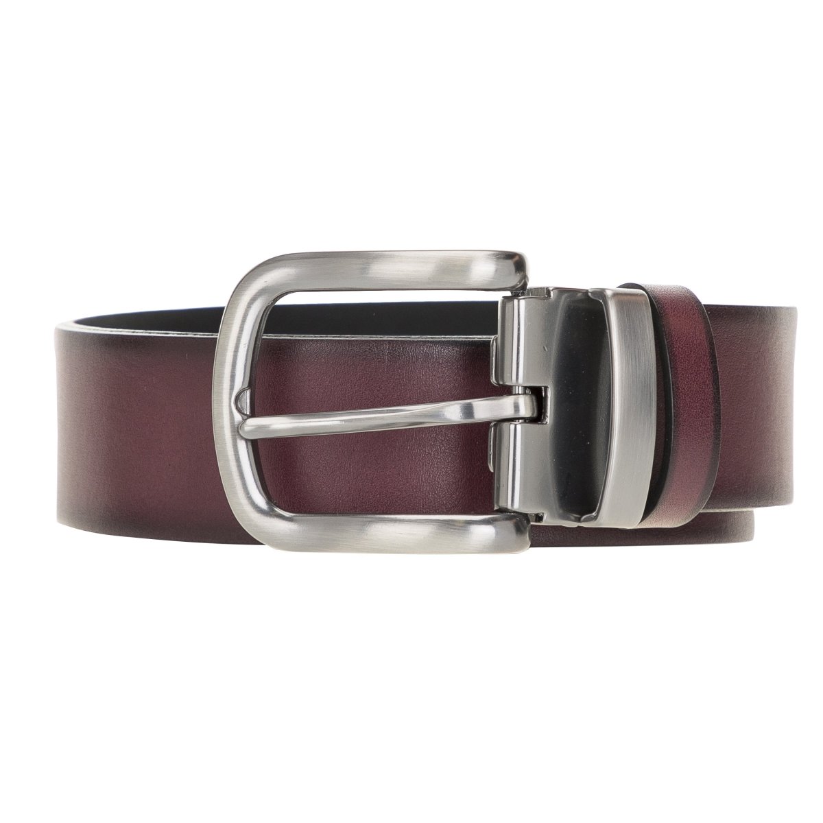 Bayelon Leather Men's Belt #color_ 32" to 52" Waist Adjustable Burgundy