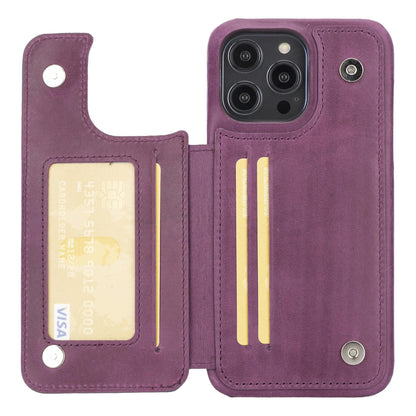 Bouletta Ultimate Holder iPhone 14 Series Leather Case I Phone 14 Pro Max Purple