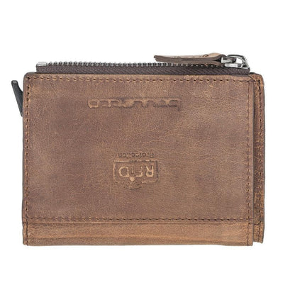 Bouletta Zip Mechanical Leather Card Holder