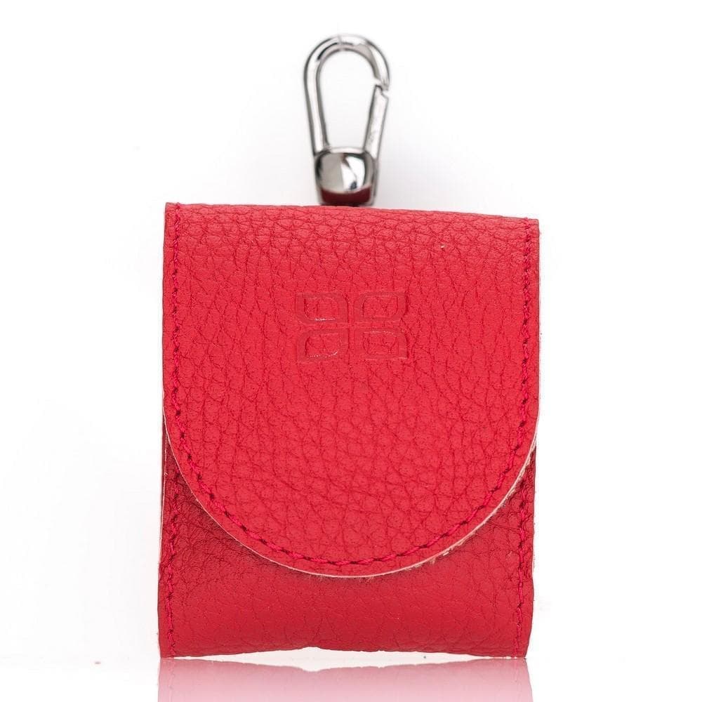 Bouletta Mai Magnet Leather AirPods 1 and AirPods 2 Case with Hook Crimson