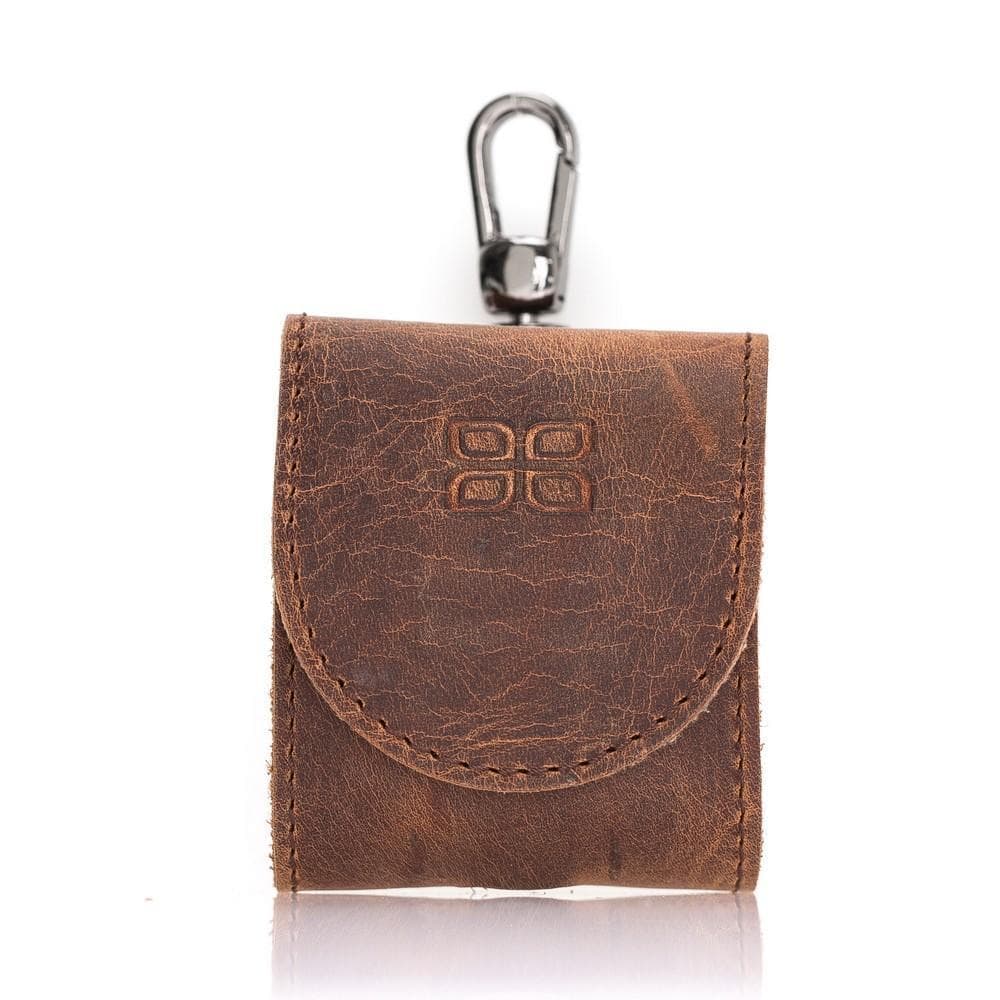 Bouletta Mai Magnet Leather AirPods 1 and AirPods 2 Case with Hook Saddle Brown