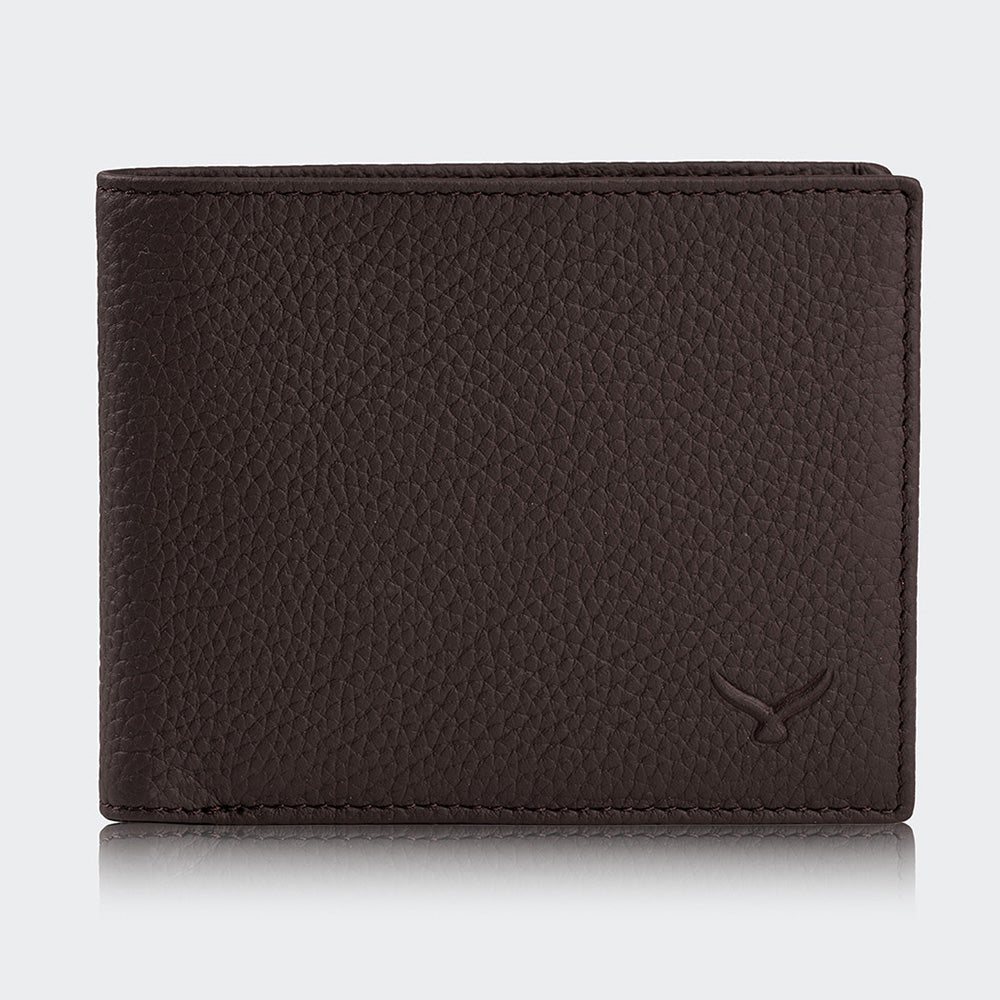 Mapi 4001 Men Leather Wallet With Two Compartments Brown Nikel