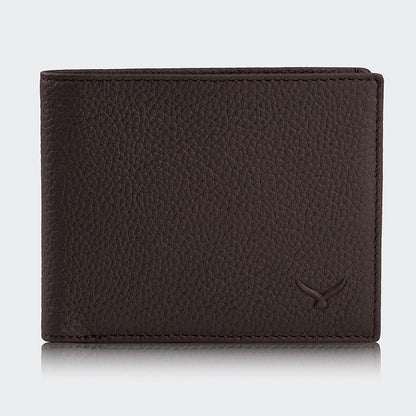 Mapi 4001 Men Leather Wallet With Two Compartments Brown Nikel