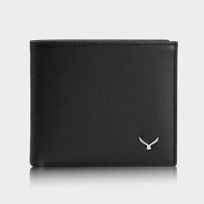 Mapi 4003 Men Leather Wallet With Two Compartments And Coin Packets Black Beige Nikel