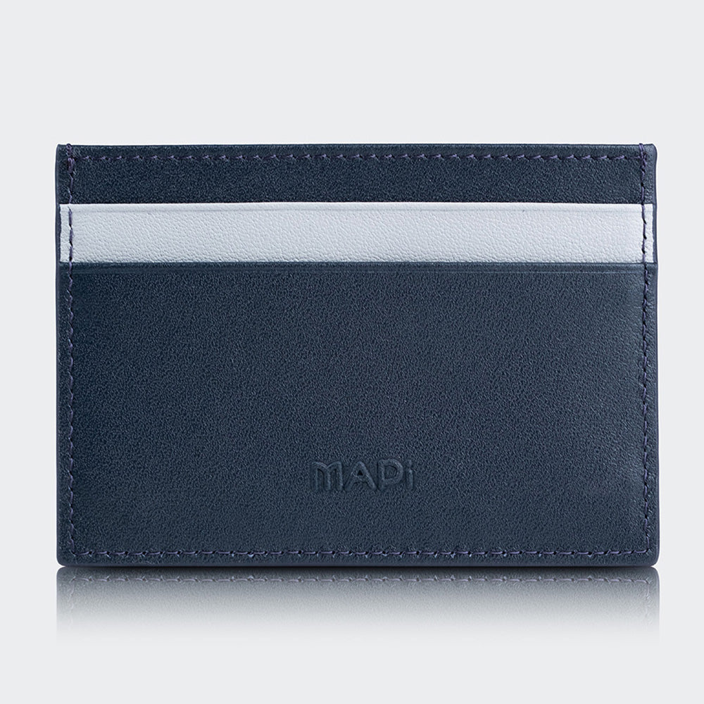Mapi 4504 Men Leather Card Holder Dark Blue Gray