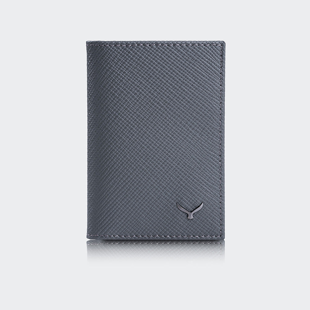 Mapi 4511 Unisex Leather Card Holder Gray Gun Metal