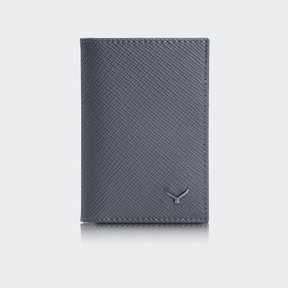 Mapi 4511 Unisex Leather Card Holder Gray Gun Metal