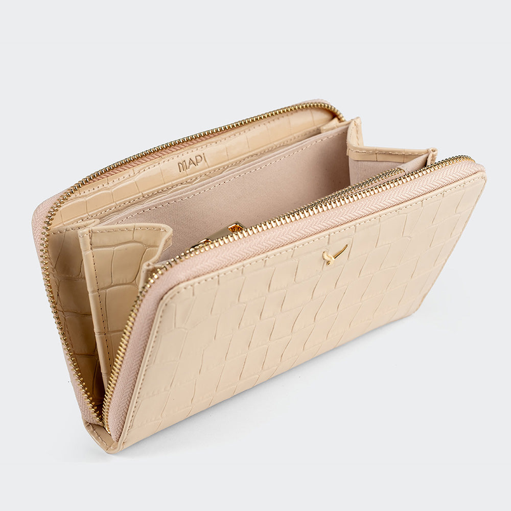 Mapi 5110 Women Large Leather Wallet With Triple Compartments