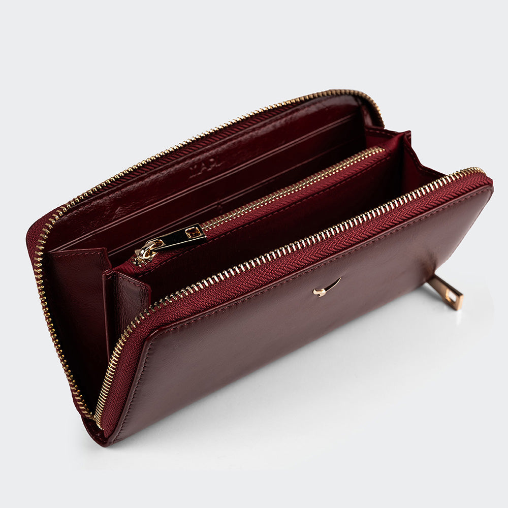 Mapi 5111 Women Large Leather Wallet With Dual Compartments