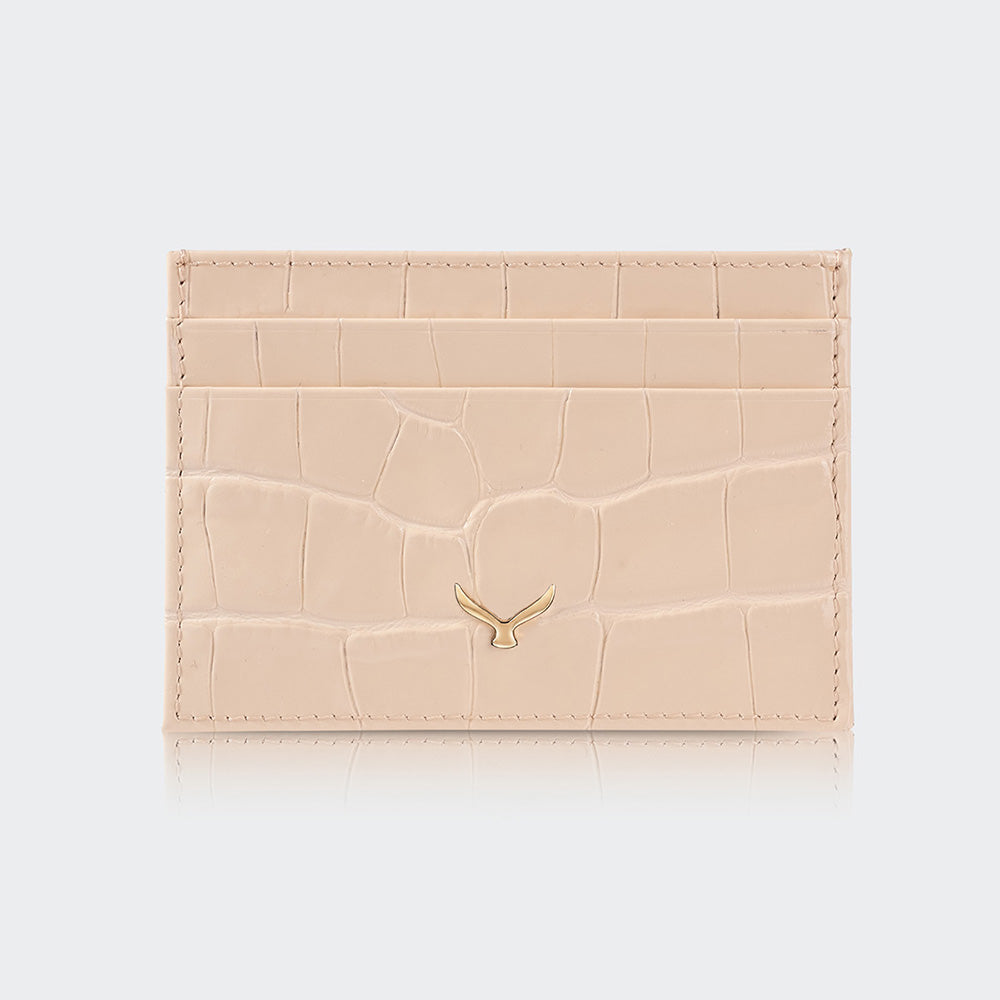 Mapi 5503 Women Leather Card Holder Beige Light Gold