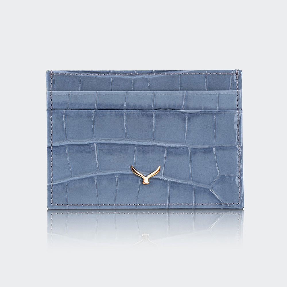 Mapi 5503 Women Leather Card Holder Blue Light Gold