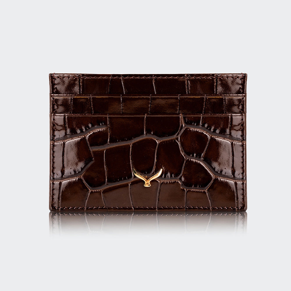 Mapi 5503 Women Leather Card Holder Brown Light Gold