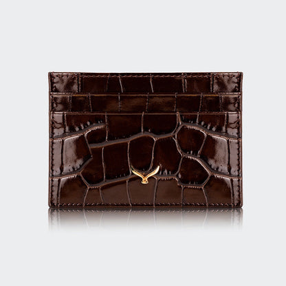 Mapi 5503 Women Leather Card Holder Brown Light Gold