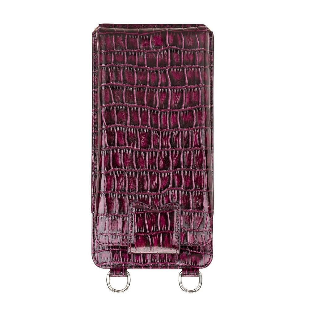 Bouletta Marlo Leather Universal Phone Case Crocodile Purple