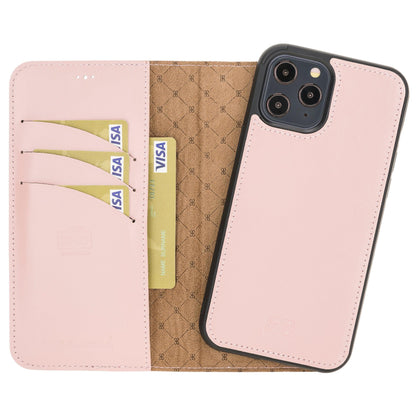 Bouletta Magic iPhone 12 Series Detachable Leather Wallet Case - MW I Phone 12 Pro I Phone 12 Pink