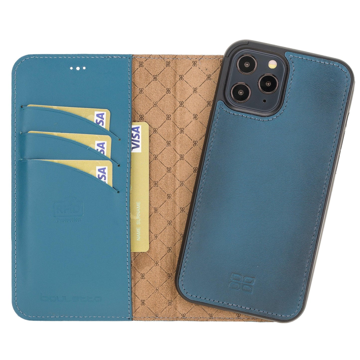 Bouletta Magic iPhone 12 Series Detachable Leather Wallet Case - MW I Phone 12 Pro Max Blue