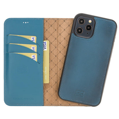 Bouletta Magic iPhone 12 Series Detachable Leather Wallet Case - MW I Phone 12 Pro Max Blue