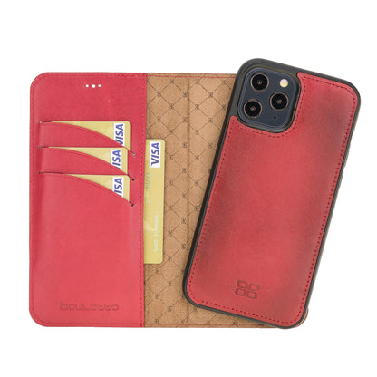 Bouletta Magic iPhone 12 Series Detachable Leather Wallet Case - MW I Phone 12 Pro Max Red