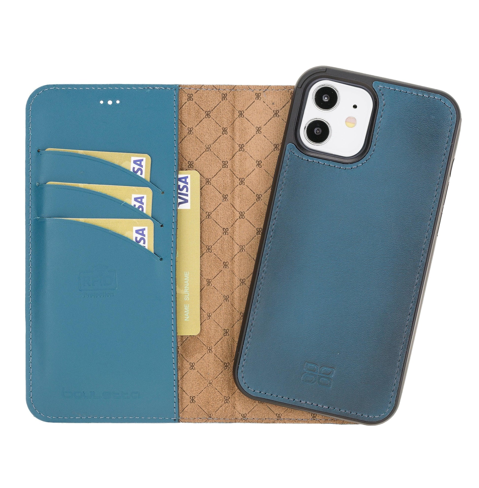 Bouletta Magic iPhone 12 Series Detachable Leather Wallet Case - MW I Phone 12 Pro I Phone 12 Blue