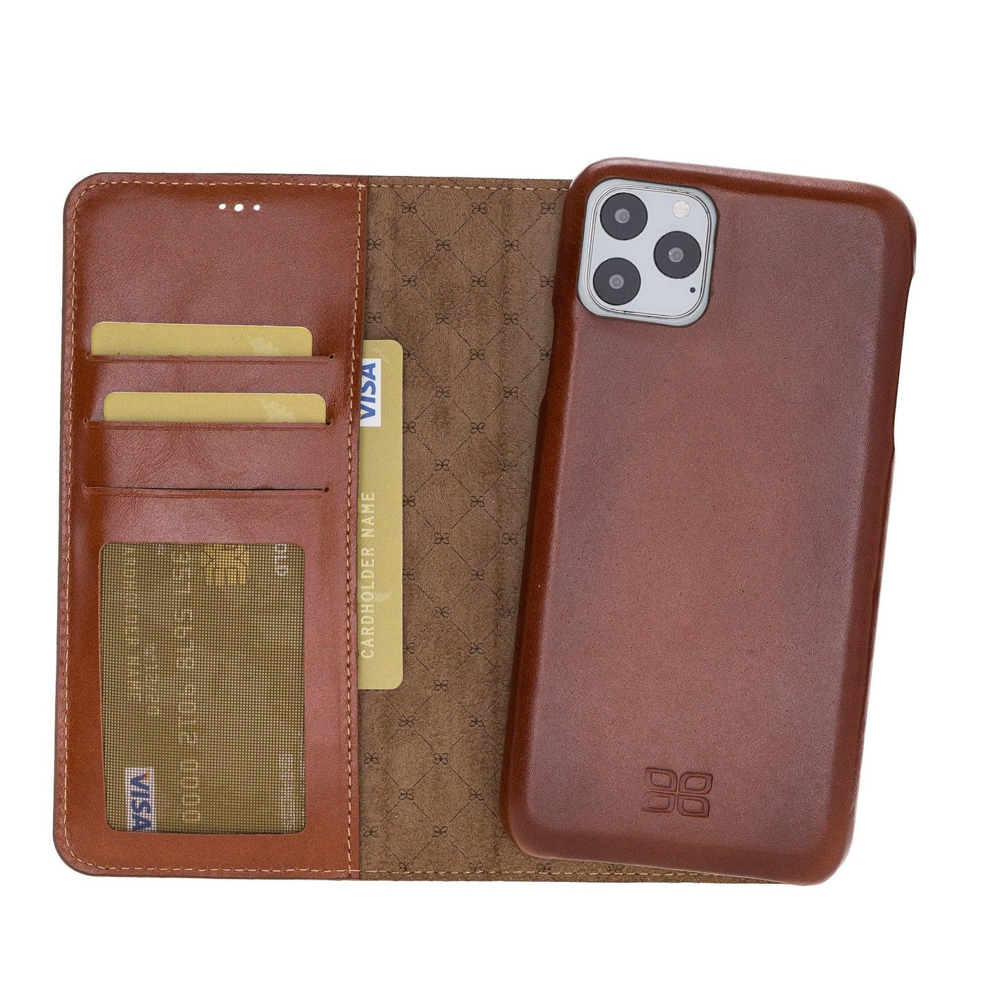 Bouletta F360 Magic Leather iPhone 11 Pro Max Detachable Wallet Case Tan