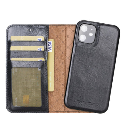 Bouletta F360 Magic Leather iPhone 12 Mini Detachable Wallet Case Black