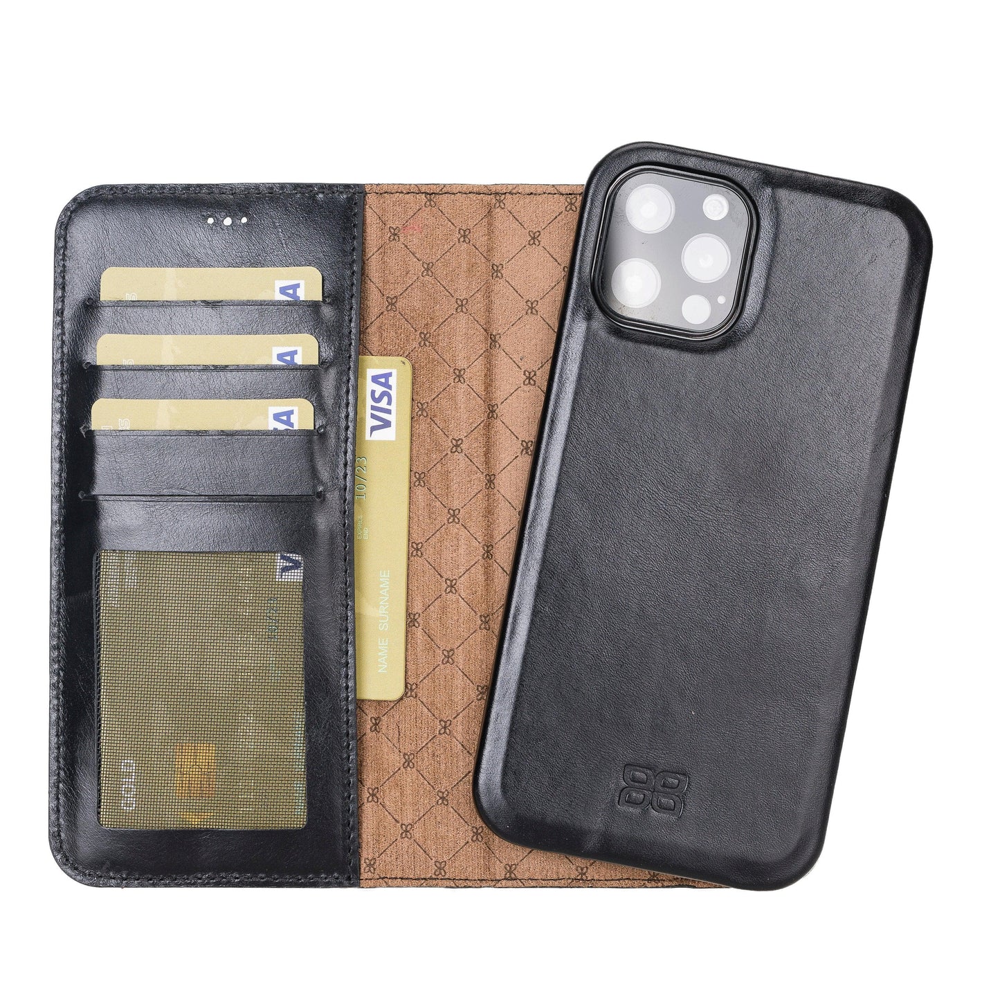 Bouletta F360 Magic Leather iPhone 12 Pro Max Detachable Wallet Case Black