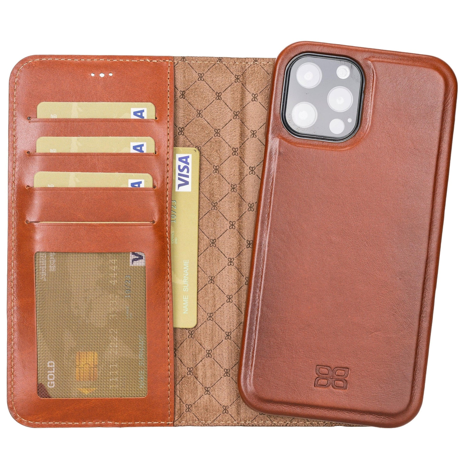 Bouletta F360 Magic Leather iPhone 12 Pro Max Detachable Wallet Case Tan