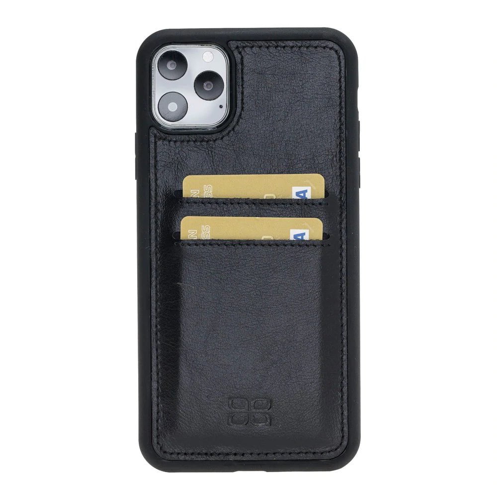 Bouletta Flex Cover Leather iPhone 11 Pro Max Case with Card Holder Black