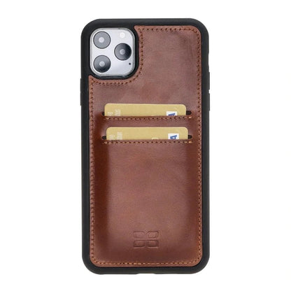 Bouletta Flex Cover Leather iPhone 11 Pro Max Case with Card Holder Tan