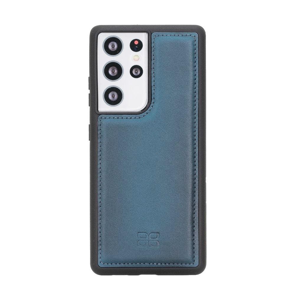 Bouletta Flex Cover Leather Case for Samsung Galaxy S21 Ultra Blue