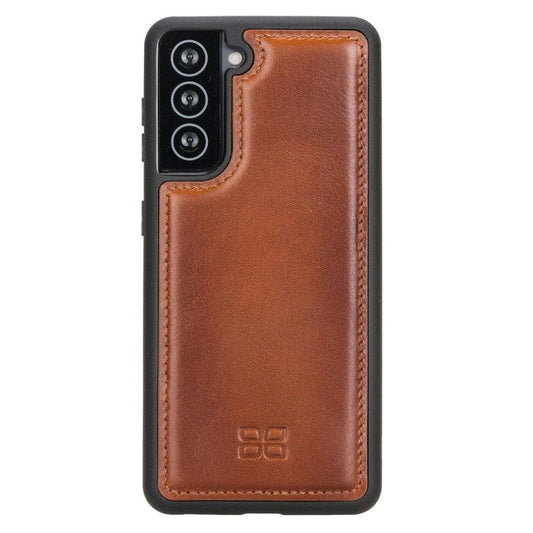 Bouletta Flex Cover Genuine Leather Case for Samsung Galaxy S21 Tan