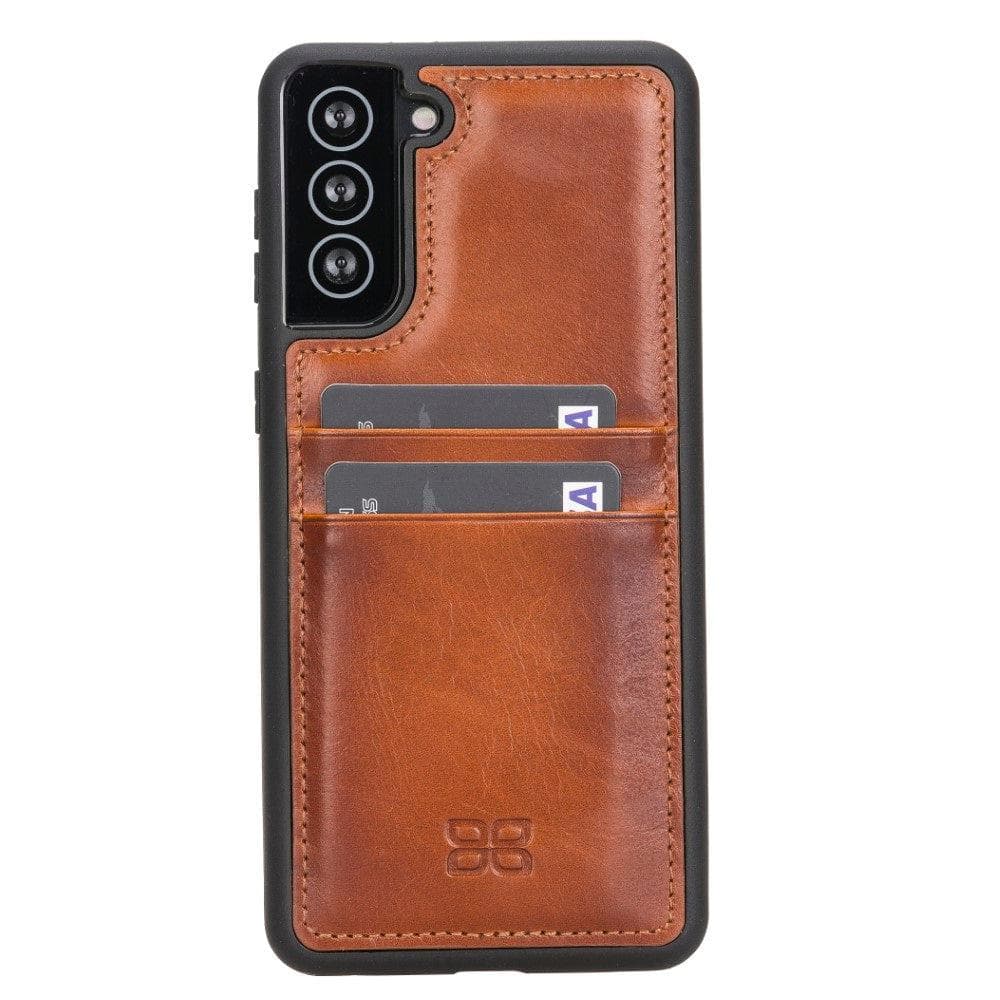 Bouletta Flex Cover Genuine Leather Case for Samsung Galaxy S21 Plus Tan