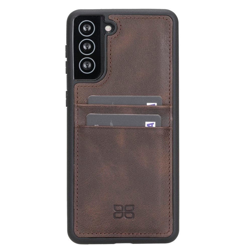 Bouletta Flex Cover Genuine Leather Case for Samsung Galaxy S21 Plus Brown