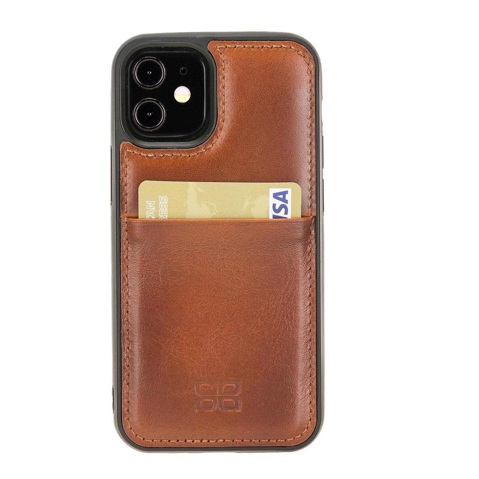 Bouletta Flex Cover Leather iPhone 12 / 12 Pro Case with Card Holder Tan