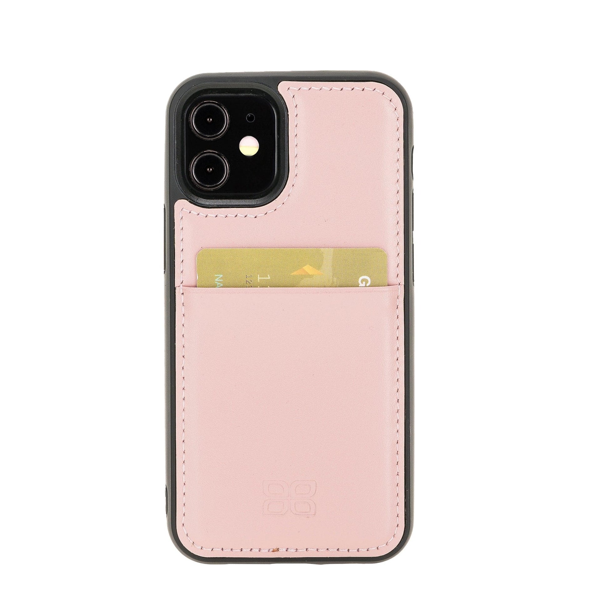 Bouletta Flex Cover Leather iPhone 12 Mini Case with Card Holder Pink