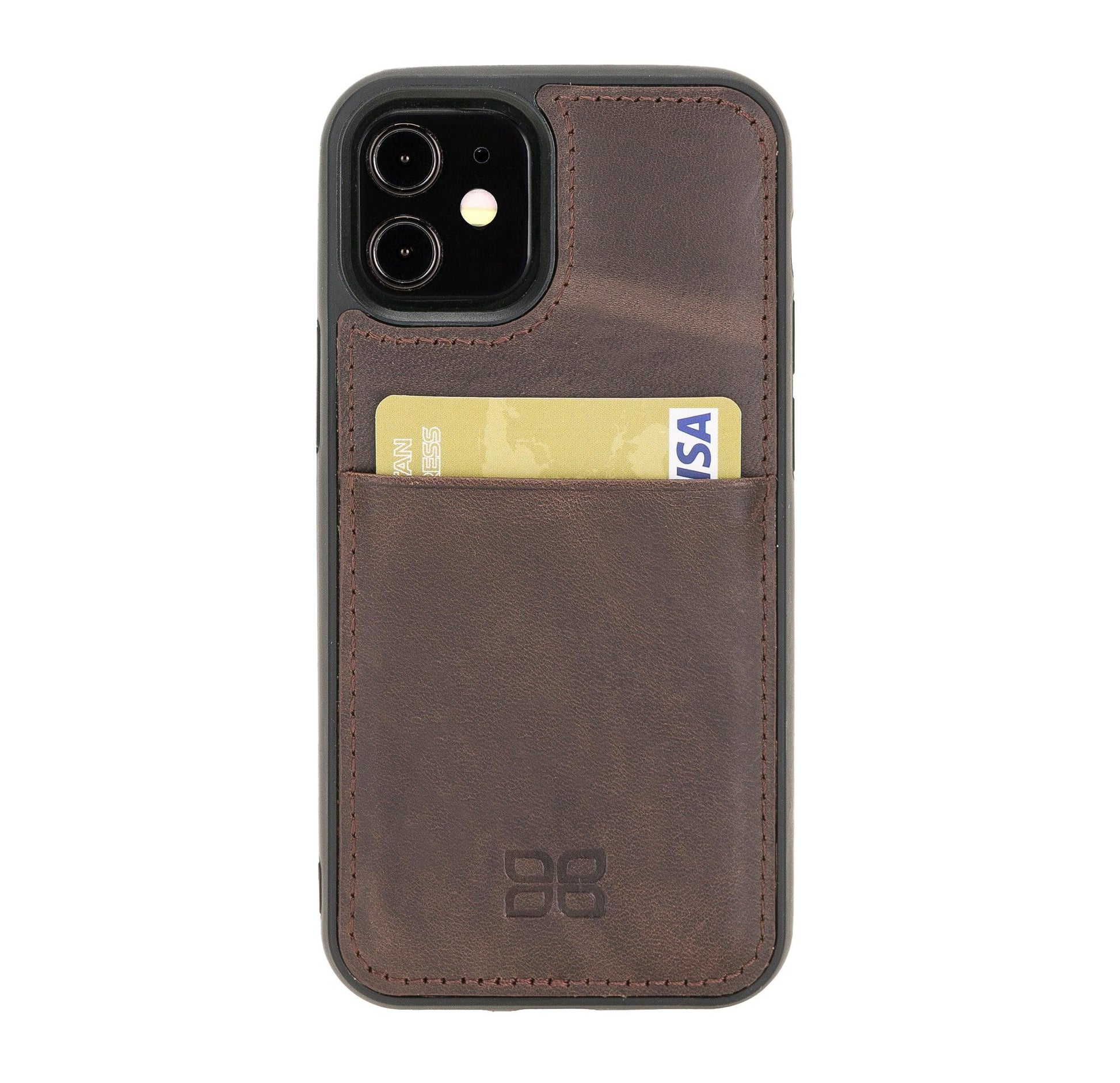 Bouletta Flex Cover Leather iPhone 12 / 12 Pro Case with Card Holder Brown