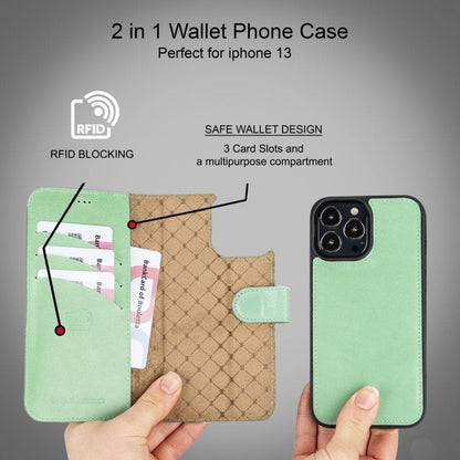 Bouletta Magic iPhone 13 Series Detachable Colorful Leather Wallet Case - MW