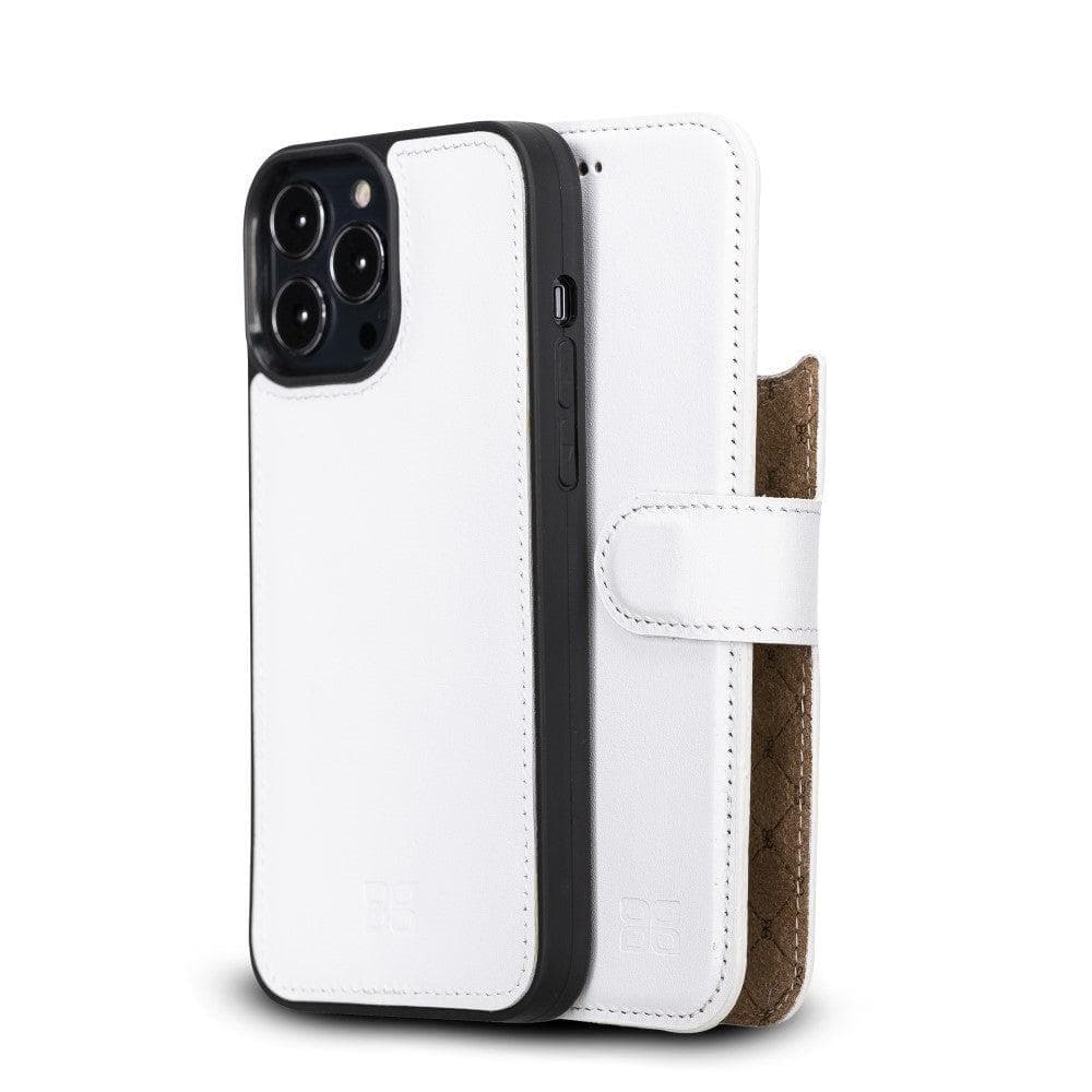 Bouletta Magic iPhone 13 Pro Max Colorful Leather Detachable Wallet Case White
