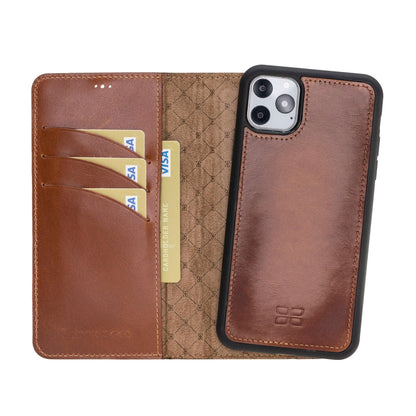 Bouletta Magic iPhone 11 Series Detachable Leather Wallet Case - MW I Phone 11 Pro Max Tan