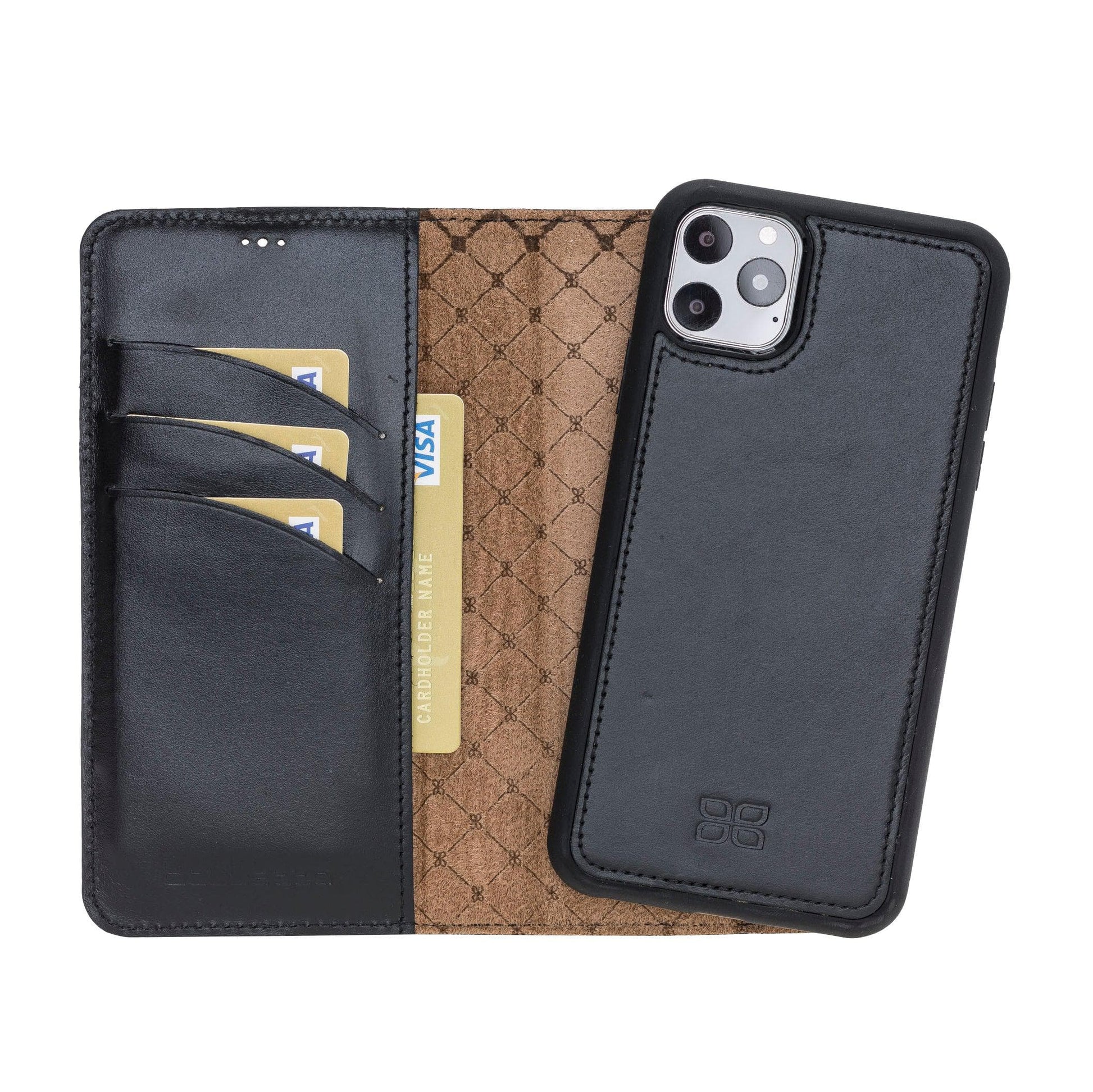 Bouletta Magic iPhone 11 Series Detachable Leather Wallet Case - MW I Phone 11 Pro Max Black