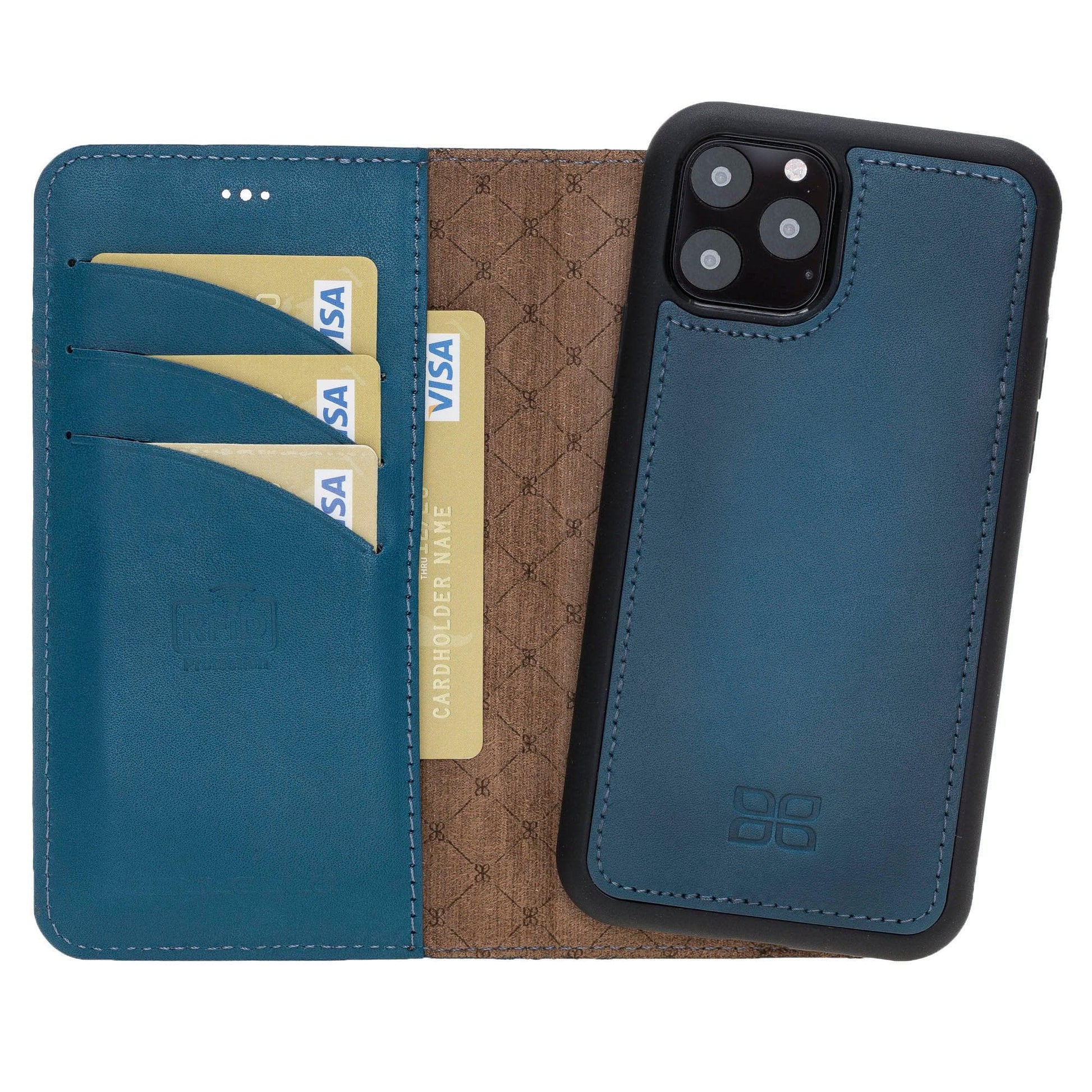 Bouletta Magic iPhone 11 Series Detachable Leather Wallet Case - MW I Phone 11 Pro Blue