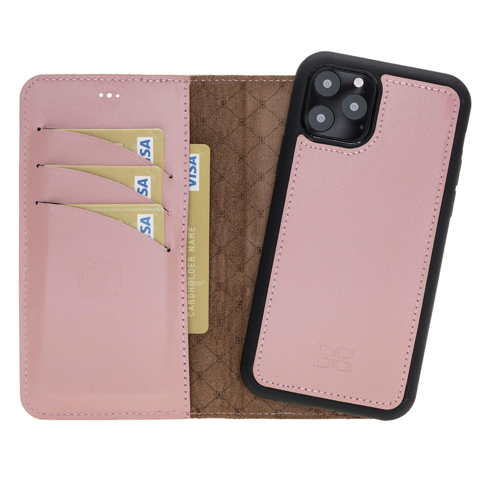 Bouletta Magic iPhone 11 Series Detachable Leather Wallet Case - MW I Phone 11 Pro Pink