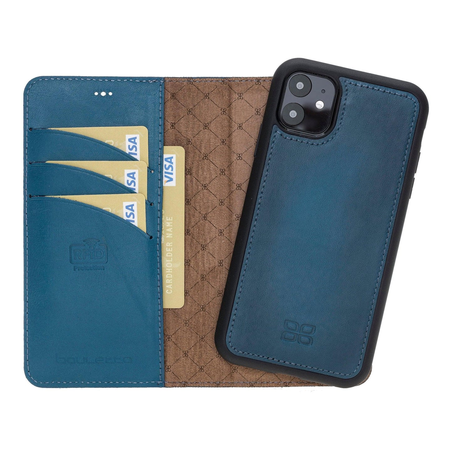 Bouletta Magic iPhone 11 Series Detachable Leather Wallet Case - MW I Phone 11 Blue