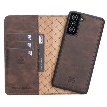 Bouletta Magic Samsung Galaxy S21 Series Detachable Leather Wallet Case - MW Galaxy S21 Brown