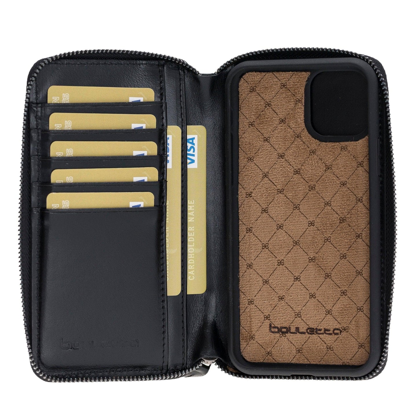 Bouletta Pouch Magic Wallet iPhone 11 Series Detachable and Zipper Leather Wallet Case - PMW