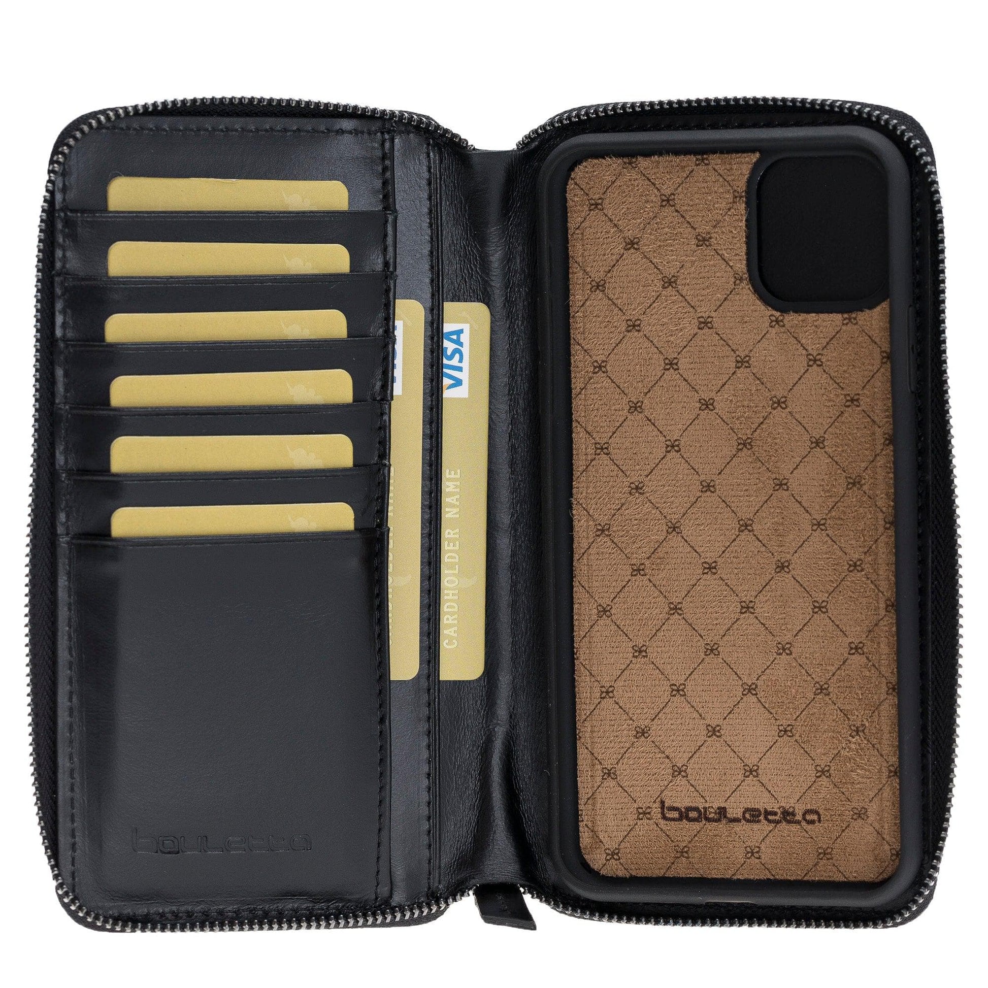 Bouletta Pouch Magic Wallet iPhone 11 Series Detachable and Zipper Leather Wallet Case - PMW