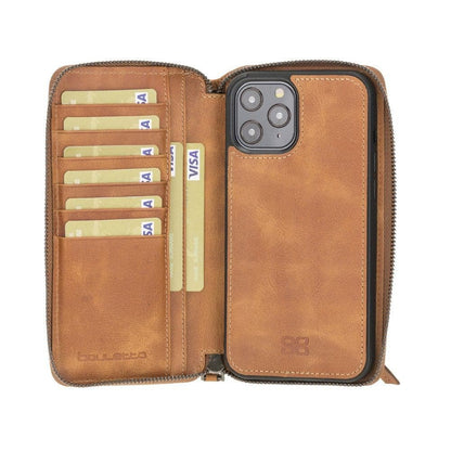 Bouletta Pouch Magic Wallet iPhone 12 Series Detachable and Zipper Leather Wallet Case - PMW