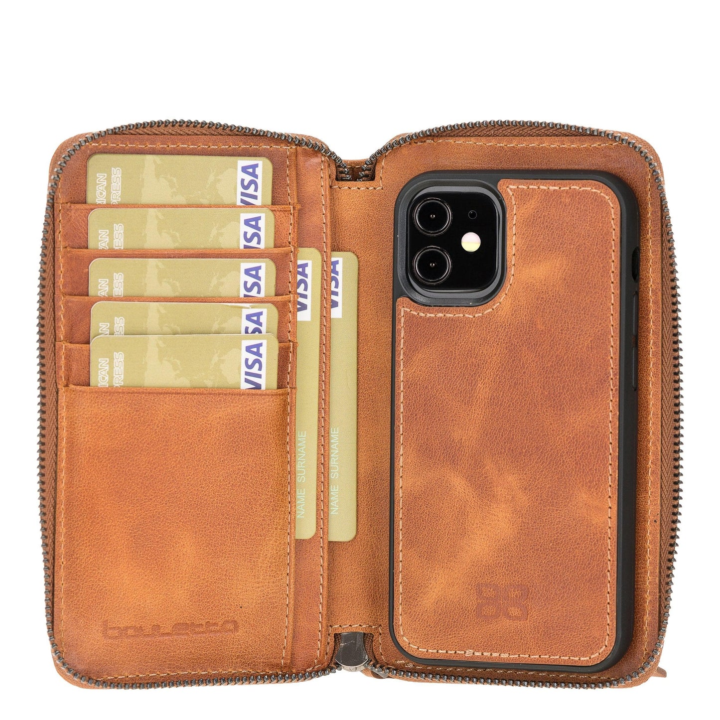 Bouletta Pouch Magic Wallet iPhone 12 Series Detachable and Zipper Leather Wallet Case - PMW