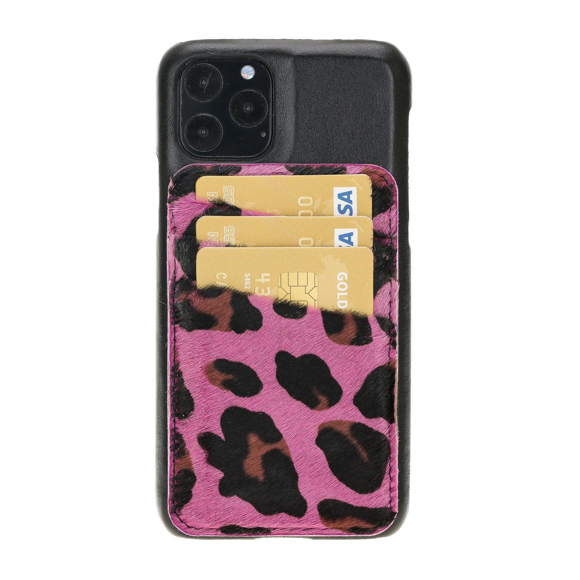 Bouletta Ultimate Jacket iPhone 11 Series Leather Case with Detachable Card Holder / UJ DE I Phone 11 Pro Black Pink